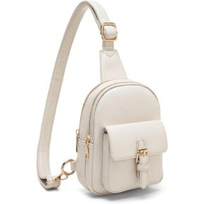 Small Sling Bag Fanny Pack for Girls Vegan Leather 3 Pockets Crossbody Purse for Women Gift for Teen Girls Stuff
