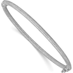 Diamond2Deal 14K Gold Textured Hinged Bangle