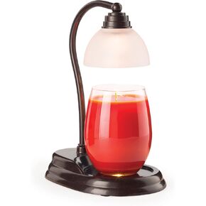 Candle Warmers Etc Aurora Candle Warmer Lamp For Top-Down Candle Melting, Bronze