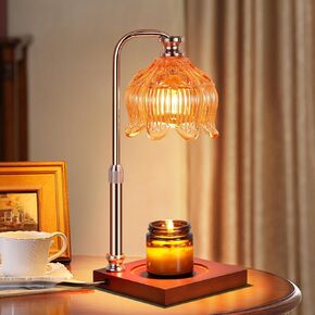 Candle Warmer Lamp with Timer &Dimmer, Adjustable Height Candle Wax Warmer Warming Lamp with 2x50W Bulbs for Scented Candles for Housewarming Bedroom Home Decor Mom Women Christmas Gift