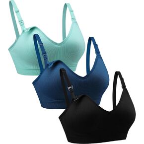 Supportive Nursing Bra for Maternity Breastfeeding Seamless Bralette with Built in Padded for Pregnancy Women