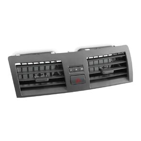 Center A/C Dash Air Vent Trim Cover, Console Outlet Insert Grille Panel with Emergency Switch Clock Button, Compatible with 2007-2011 Toyota Camry Aurion XV40, Replaces# 55660-06100