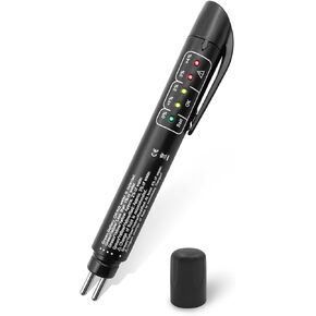 قلم اختبار سائل سائل الفرامل، جهاز اختبار سائل الفرامل مع 5 مؤشرات LED، قلم اختبار سائل سائل الفرامل لمركبة DOT 3 DOT 4 DOT 5.1، أداة اختبار تلقائية، أداة اختبار تشخيصية