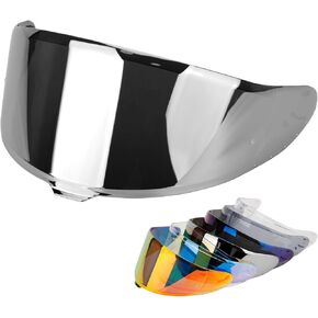 CWR-F2 Motorcycle Helmet Visor for RF-1400 Visor Replacement, Tinted Motorcycle Helmet Visor Compatible with RF-1400 CWR-F2 NXR 2 Z8 (Chrome Silver)