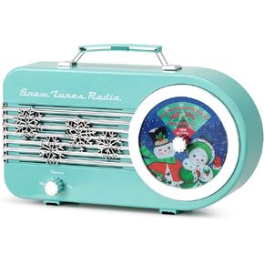 Mr. Christmas Vintage North Pole Radio | Holiday Jukebox Christmas Decoration Music Box, 10.5 Inches, Pink
