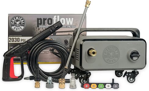 Chemical Guys EQP408 ProFlow Performance Electric Pressure Washer PM2000, 14.5-Amp, 2030 Max PSI, Max 1.77 GPM, Includes 5 Full Range QC Tips, Cleans Cars, Patios, Driveways, Homes and More in Saudi Arabia
