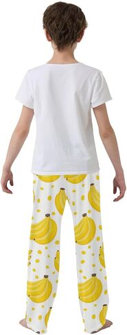 Boys Pajama Pants Traditional Black White Soccer Ball Elastic Waist Lounge Pajama Bottoms with 2 Pockets Sleep Pjs M in Saudi Arabia