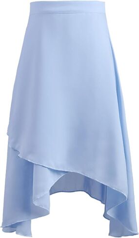 Dance Skirts for Women, Women Pull on/Ballet Wrap Skirt with Elastic Ties for Dance, Gymnastics, Skating in Kuwait