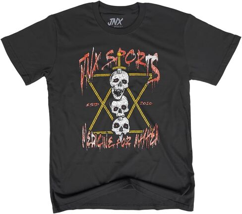 JNX SPORTS Skulls on a Stick! Premium Graphic Tee - Medicine for Mayhem Workout in Kuwait
