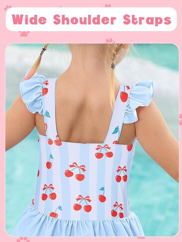 Toddler Girl Swimsuit One Piece Bathing Suit Mermaid Cute Ruffle Skirt Hawaiian Beach Swimwear in Saudi Arabia