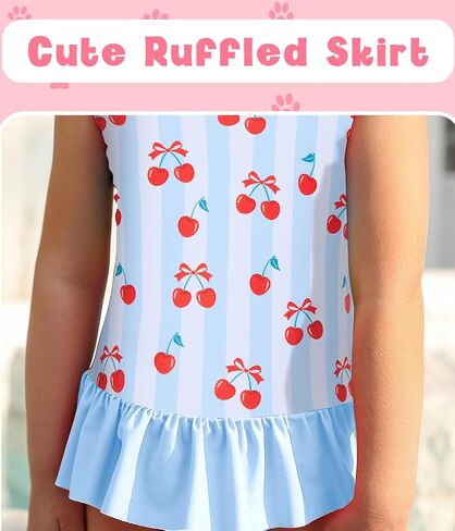 Toddler Girl Swimsuit One Piece Bathing Suit Mermaid Cute Ruffle Skirt Hawaiian Beach Swimwear in Saudi Arabia