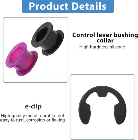 طقم جلبة كابل التحول 8 قطع 33820-02370 بديل متوافق مع كورولا ماتريكس 2003-2008، قطع غيار جلبة كابل رافعة نطاق النقل (4 قطع كم مطاطي + 4 قطع مشبك) in Kuwait