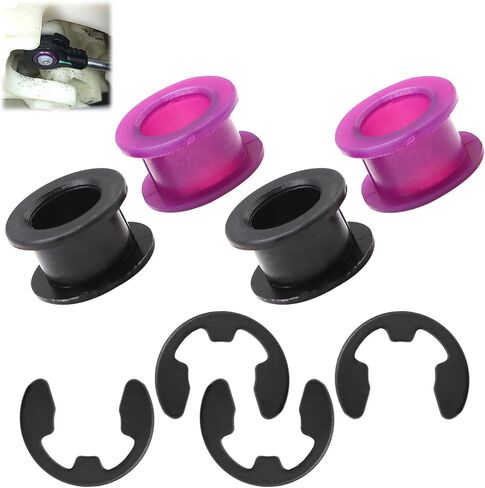 طقم جلبة كابل التحول 8 قطع 33820-02370 بديل متوافق مع كورولا ماتريكس 2003-2008، قطع غيار جلبة كابل رافعة نطاق النقل (4 قطع كم مطاطي + 4 قطع مشبك) in Kuwait