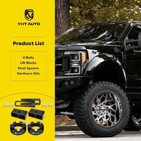 YHTAUTO مجموعات الرفع الكاملة المتوافقة مع Tacoma 2005-2023 2WD/4WD، 3 "أمامي + 2" طقم رفع التسوية الخلفي، 3 بوصة طقم مستوى فاصل الدعامة الأمامية و 2 بوصة كتل الرفع الخلفية مجموعات رفع التعليق مع مسامير U in Saudi Arabia