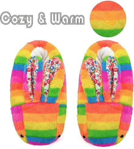 Toddler Slippers Boys Girls Cute Bunny Slippers Kids Soft Plush Warm Winter Slipper Non-Slip House Slippers Indoor Shoes in Kuwait