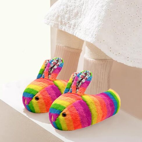 Toddler Slippers Boys Girls Cute Bunny Slippers Kids Soft Plush Warm Winter Slipper Non-Slip House Slippers Indoor Shoes in Kuwait