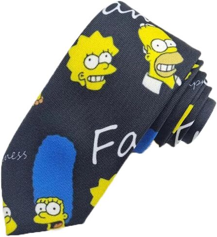 ربطة عنق من سلسلة الرسوم المتحركة Samsin Bart Homer Simpson FOX - ربطة عنق بمقاس واحد in Saudi Arabia