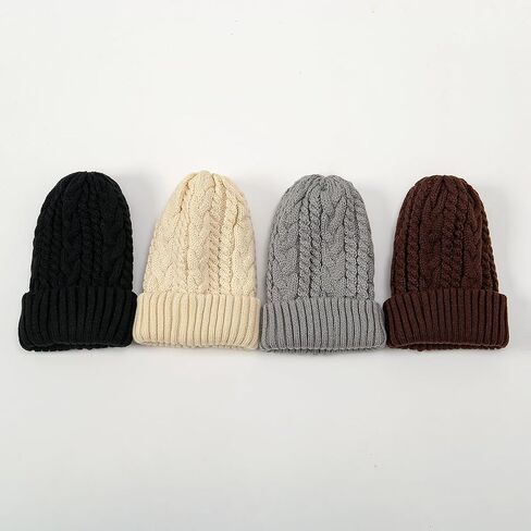 Men Women Winter Beanie Hat Scarf Set Warm Knit Thick Skull Cap Neck Warmer for Winter in Saudi Arabia