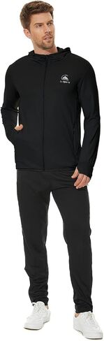 Men's UPF 50+ Sun Protection Hoodie Jacket Zip Up Lightweight Long Sleeve UV Fishing Shirts Quick Dry Zip Pockets in Saudi Arabia