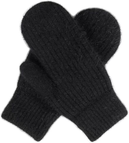 Winter Warm Knitted Mittens for Women - Cold Weather Stretch Thick Faux Fleece Gloves in Saudi Arabia