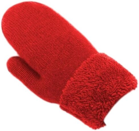 Winter Warm Knitted Mittens for Women - Cold Weather Stretch Thick Faux Fleece Gloves in Saudi Arabia