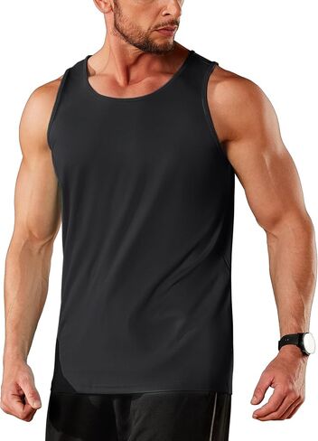 TACVASEN Men's UPF 50+ SPF Workout Sleeveless Shirts Quick Dry Muscle Shirt Lightweight Running Tank Tops in Saudi Arabia