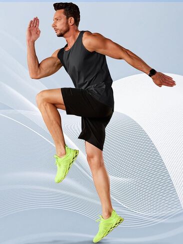 TACVASEN Men's UPF 50+ SPF Workout Sleeveless Shirts Quick Dry Muscle Shirt Lightweight Running Tank Tops in Saudi Arabia