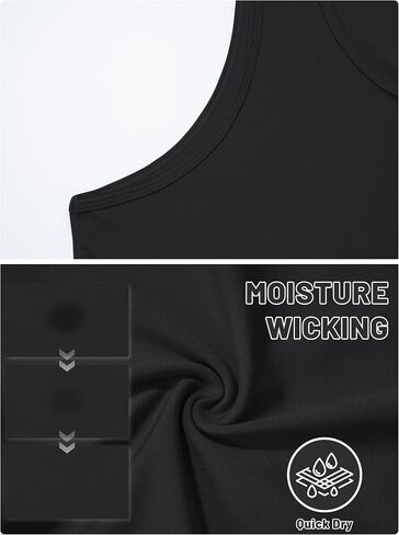 TACVASEN Men's UPF 50+ SPF Workout Sleeveless Shirts Quick Dry Muscle Shirt Lightweight Running Tank Tops in Saudi Arabia