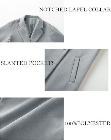 Women's Notch Lapel Double Breasted Pea Coat Mid Long Fall Winter Trench Overcoat in Saudi Arabia