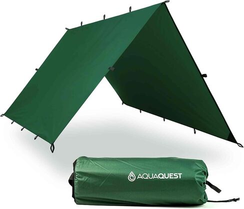 AquaQuest Safari Tarp – Lightweight Waterproof (5,000mm) Seam-Taped Ripstop Rain Fly for Backpacking, Thru-Hiking & Hammock Camping in Kuwait