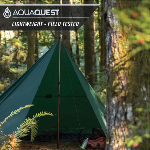AquaQuest Safari Tarp – Lightweight Waterproof (5,000mm) Seam-Taped Ripstop Rain Fly for Backpacking, Thru-Hiking & Hammock Camping in Kuwait
