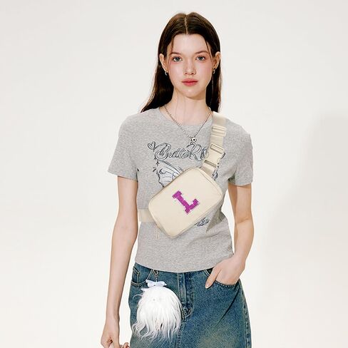 6 7 8 9 10 11 12 Year Old Girl Gifts Personalized Birthday Gifts for Her Sister Daughter Initial Crossbody Bag Fanny Pack Purse for Teen Girl Gifts Trendy Stuff Preppy Stuff (Lavender-A) in Kuwait