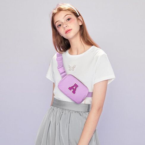6 7 8 9 10 11 12 Year Old Girl Gifts Personalized Birthday Gifts for Her Sister Daughter Initial Crossbody Bag Fanny Pack Purse for Teen Girl Gifts Trendy Stuff Preppy Stuff (Lavender-A) in Kuwait