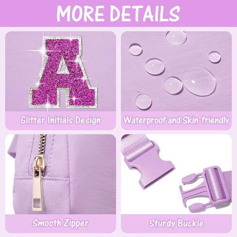 6 7 8 9 10 11 12 Year Old Girl Gifts Personalized Birthday Gifts for Her Sister Daughter Initial Crossbody Bag Fanny Pack Purse for Teen Girl Gifts Trendy Stuff Preppy Stuff (Lavender-A) in Kuwait
