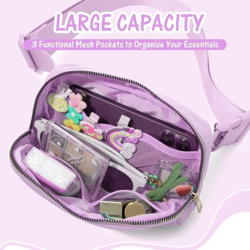 6 7 8 9 10 11 12 Year Old Girl Gifts Personalized Birthday Gifts for Her Sister Daughter Initial Crossbody Bag Fanny Pack Purse for Teen Girl Gifts Trendy Stuff Preppy Stuff (Lavender-A) in Kuwait