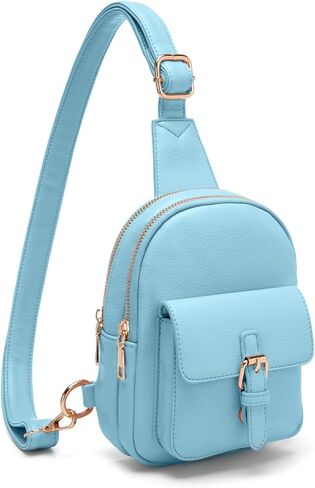 حقيبة حبال صغيرة حزمة مراوح للفتيات من الجلد النباتي 3 جيوب محفظة كروس للنساء هدية للفتيات المراهقات in Kuwait