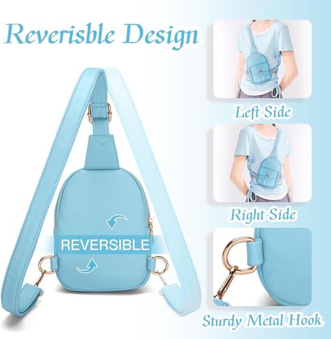 حقيبة حبال صغيرة حزمة مراوح للفتيات من الجلد النباتي 3 جيوب محفظة كروس للنساء هدية للفتيات المراهقات in Kuwait