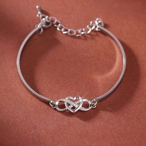 37Bracelet To My Bonus Daughter Granddaughter Infinity Love Heart Bracelet Stainless Steel Adjustable Bracelets With Cards I Love You With All My Heart Bangle Jewelry Birthday Gift for Daughter-in-Law Women in Saudi Arabia