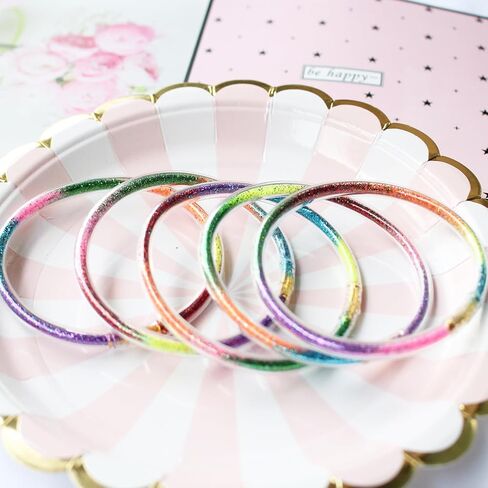 مجموعة أساور ATIMIGO Bowknot Jelly Bangle أساور خفيفة الوزن لطيفة ومليئة بالبريق من السيليكون للنساء in Saudi Arabia