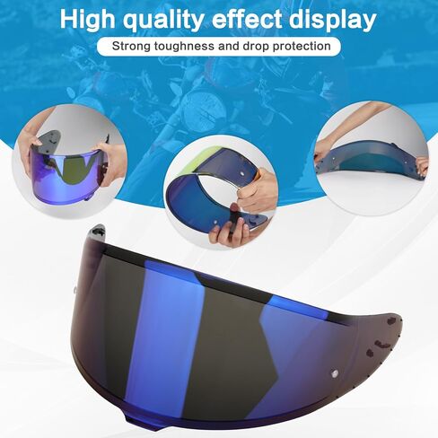 CWR-F2 Motorcycle Helmet Visor for RF-1400 Visor Replacement, Tinted Motorcycle Helmet Visor Compatible with RF-1400 CWR-F2 NXR 2 Z8 (Chrome Silver) in Kuwait