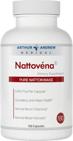 Arthur Andrew Medical, Nattovena, Pure Nattokinase Supplement, Double Strength 4,000 FUs per Capsule, 180 in Kuwait