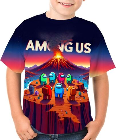 Game Shirt for Boys,Crewneck Boys Shirts,Fashion Short Sleeve Tee for Boys&Girls in Saudi Arabia