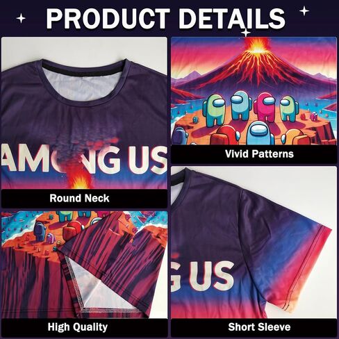 Game Shirt for Boys,Crewneck Boys Shirts,Fashion Short Sleeve Tee for Boys&Girls in Saudi Arabia