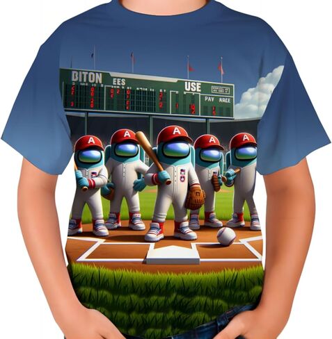 Game Shirt for Boys,Crewneck Boys Shirts,Fashion Short Sleeve Tee for Boys&Girls in Saudi Arabia
