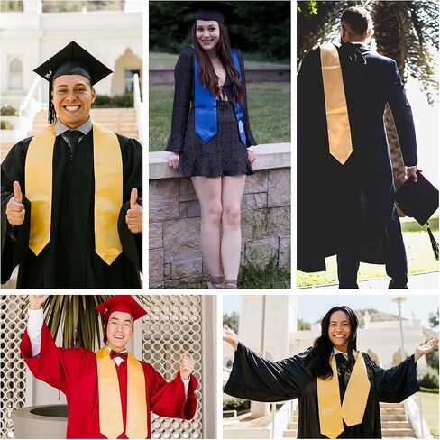 Unisex Graduation Stole Blank Graduation Sash Plain Grad Stole, 60/72 inches in Saudi Arabia