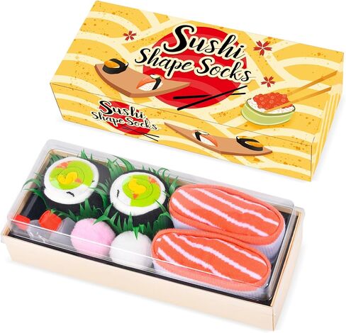 AGRIMONY Sushi Box Funny Socks for Men Women Teens-Novelty Food Socks-Fathers Birthday Christmas Gifts Stocking Stuffers in Saudi Arabia