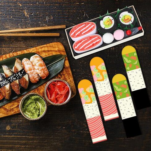 AGRIMONY Sushi Box Funny Socks for Men Women Teens-Novelty Food Socks-Fathers Birthday Christmas Gifts Stocking Stuffers in Saudi Arabia