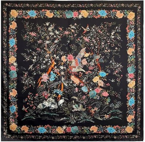 MEISEE 100% Pure Mulberry Silk Scarf 43"*43" Large Square Lightweight Headscarf Women’s Hair Wraps Shawls with Gift Packed in Saudi Arabia