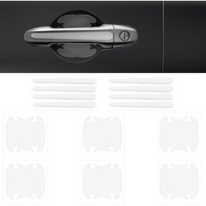Thinp 16 Pcs Car Door Handle Scratch Protector Waterproof Car Handle Protector Car Door Handle Sticker Anti-Scratch Door Cup Protector Transparent Door Handle Protectors for Vehicles