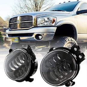 BICYACO الإصدار الجديد LED ضوء الضباب متوافق مع دودج رام 1500 2002-2008 دودج رام 2500/3500 شاحنة بيك اب 2003 2004 2005 2006 2007 2008 2009-1 زوج أسود